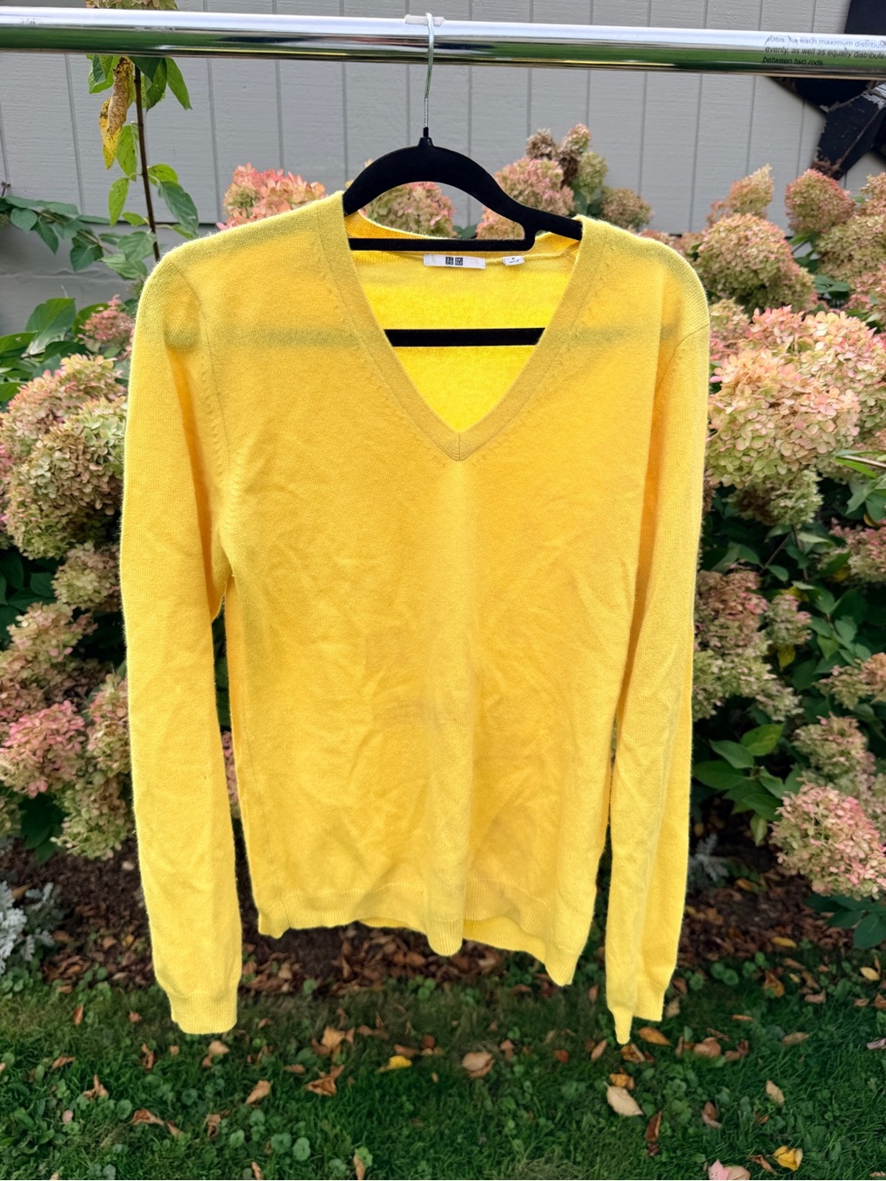 Uniqlo Women’s Bright Yellow V-Neck Sweater